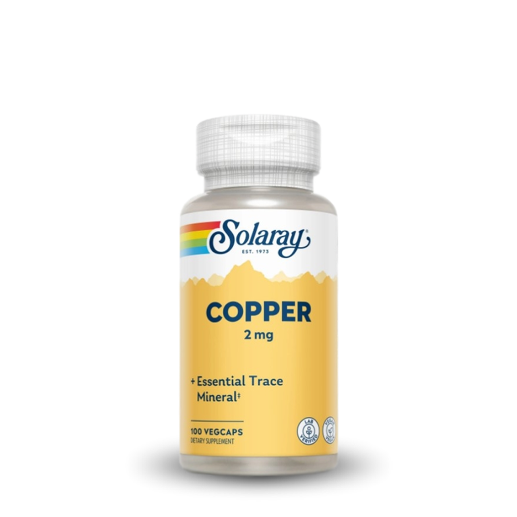 Copper 2 mg 100 VegCaps Solaray