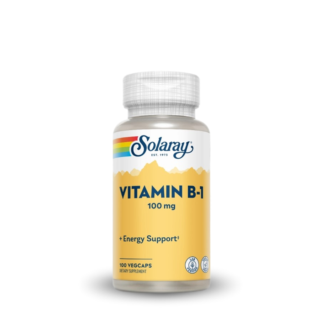 Vitamin B-1 100 mg 100 VegCaps Solaray